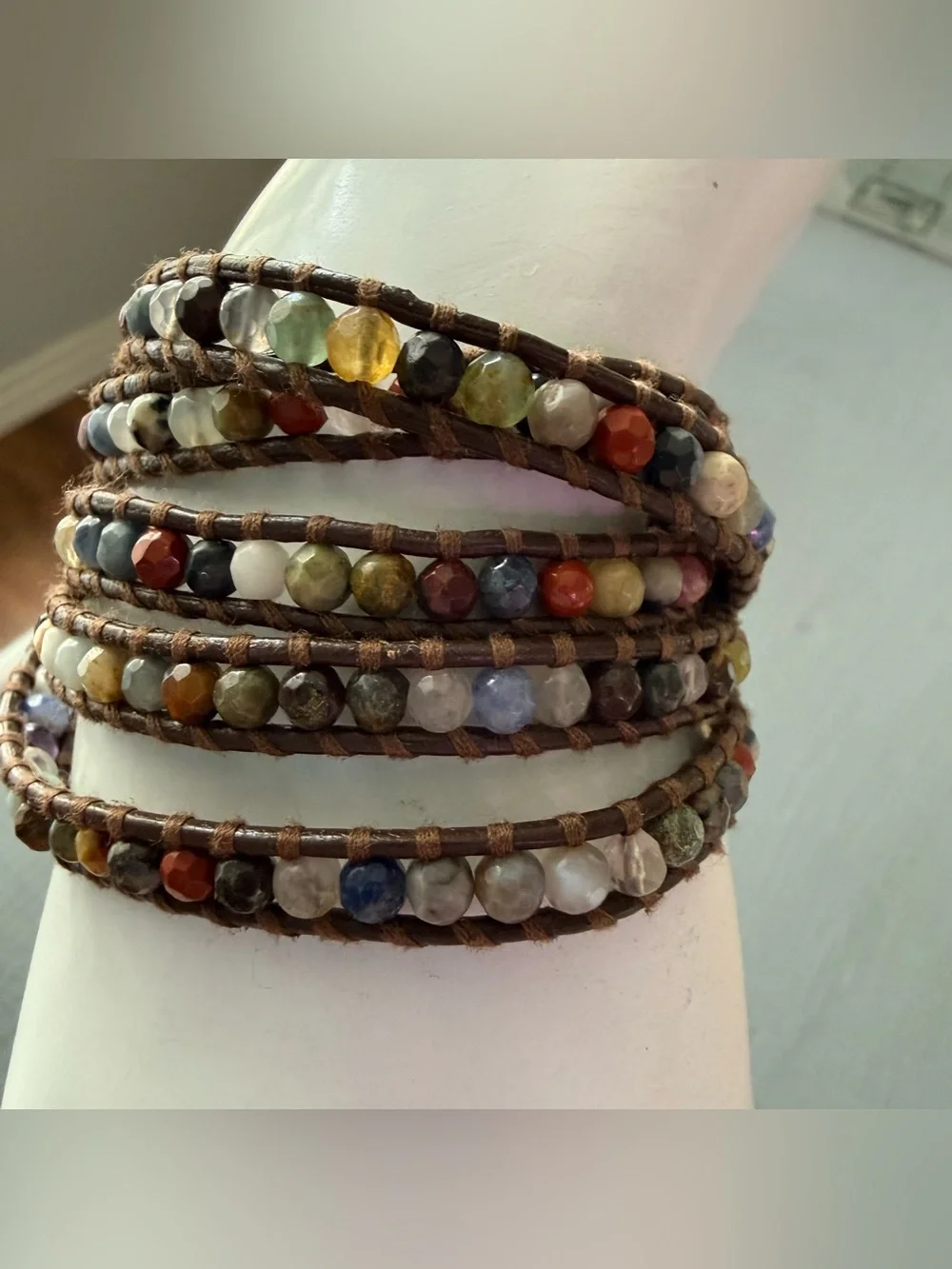 Chan Luu Multi-Color Stone Beaded Wrap Bracelet